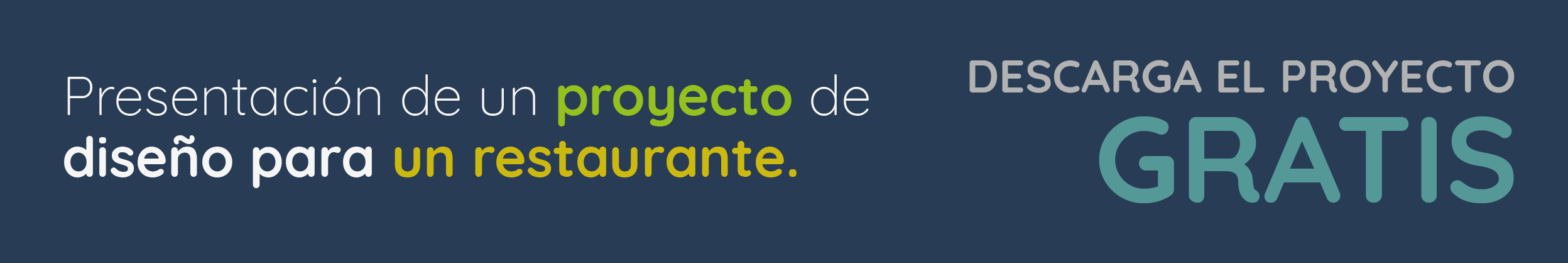 Presentación de un proyecto de diseño para un restaurante.