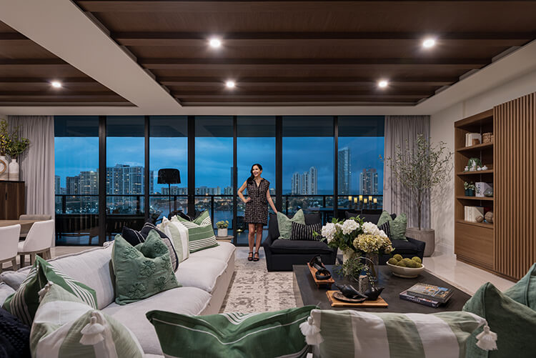 Mariangel Coghlan, en un departamento con vista a la ciudad